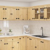 VidaXL Dulap cu raft cu ușă Miere 80 x 80 x 60 cm Lemn de pin masiv 42007569