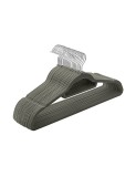 Cumpara ieftin Set de 20 de umerase, Songmics, 43,5 cm, catifea, Gri, CRF20V