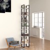 Gossi biblioteca cu 6 rafturi, alb, 40x30x210 cm, pal