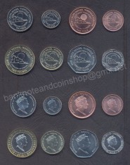 GIBRALTAR SET COMPLET MONEDE 1+2+5+10+20+50 Pence 1+2 Pound 2018 CALPE HOUSE UNC