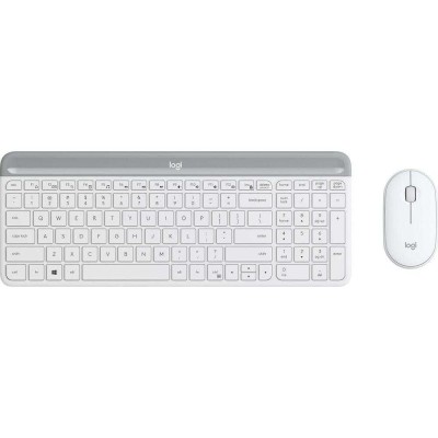 Kit tastatura + mouse Logitech Combo MK470, Slim, Off-White foto
