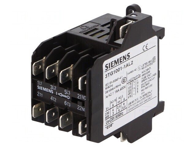 Contactor 4-polar NC NO 230VAC 8.4A