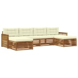 vidaXL Seturi de canapele cu pernă 6 pcs Lemn Solid de Acacia 3383688