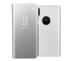 Husa Telefon Flip Book Clear View iPhone X iPhone XS Silver