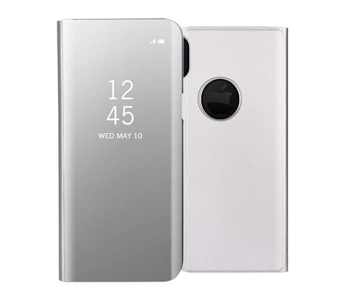 Husa Telefon Flip Book Clear View iPhone X iPhone XS Silver