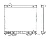 Radiator racire SSangYong Rexton, 12.2003-08.2006, motor 2.9 D, 88 kw, diesel, cutie automata, cu/fara AC, 658x510x26 mm, aluminiu brazat/plastic,