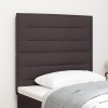 VidaXL Tăblie LED Design Linii Maro &icirc;nchis 100 cm Țesătură