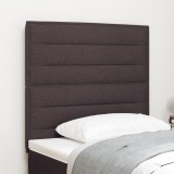 vidaXL Tăblie LED Design Linii Maro &Icirc;ntunecat 80 cm Fabric