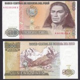 Peru 1987 - 500 intis UNC