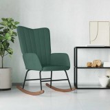 VidaXL Scaun balansoar, verde &icirc;nchis, catifea 327745