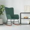vidaXL Scaun balansoar, verde &icirc;nchis, catifea 327745