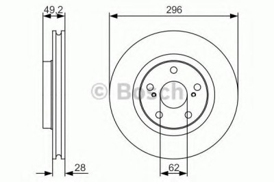 Disc frana TOYOTA RAV 4 IV (WWA4, AVA4, ZSA4, ALA4) (2012 - 2016) BOSCH 0 986 479 S22 foto