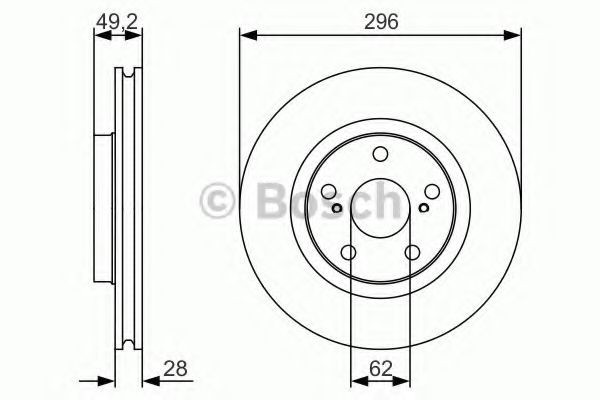 Disc frana TOYOTA AURIS (NRE15, ZZE15, ADE15, ZRE15, NDE15) (2006 - 2012) BOSCH 0 986 479 S22