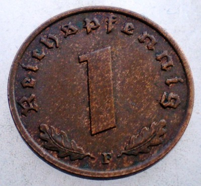 2.734 GERMANIA 1 REICHSPFENNIG 1938 F foto
