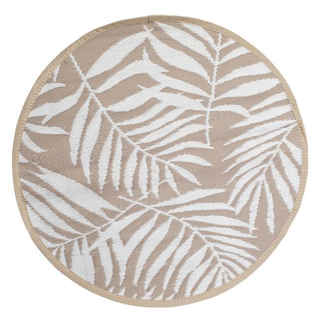 Covoras, Bej cu Alb, 2 fete, pentru Spatii Exterioare, 90 cm