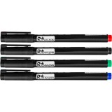 Marker permanent subtire, 4 culori, set 36 buc, Richmann