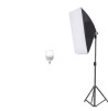 Softbox cu trepied reglabil 200 cm, bec LED 25W, Dactylion