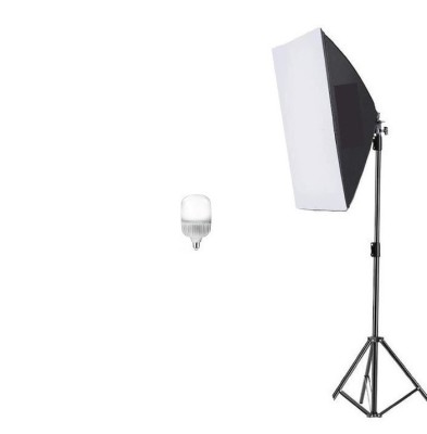 Softbox cu trepied reglabil 200 cm, bec LED 25W foto