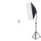 Softbox cu trepied reglabil 200 cm, bec LED 25W