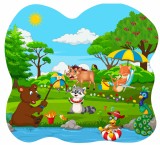 Sticker educativ - Peisaj de Vara