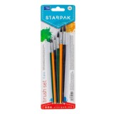 Set 6 pensule multicolore din par natural, Starpak