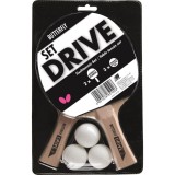 Cumpara ieftin Set Tenis de Masa Butterfly Drive: 2 Palete Addoy***, 3 Mingi 40+, Lemn, Incepatori, Interior