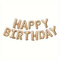 Set 25 de Baloane din Folie Metalizata si Latex, Cyrax, Figurine 2 Stele, 4 Baloane Confetti, 13 Litere, 6 Latex, Model Happy Birthday, Tema Aniversar