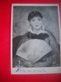 HOPCT 23523 FATA CU EVANTAI- AUGUST RENOIR 1841-1919 -RUSIA -MUZEE - CP PICTURA --NECIRCULATAMUNTII