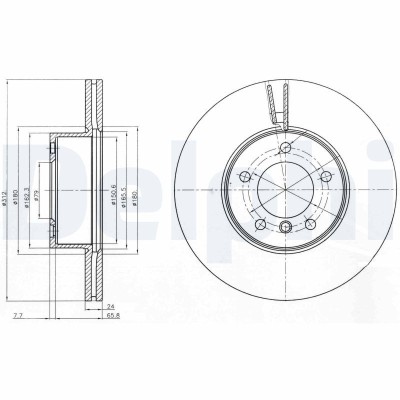 DELPHI BG4172C Disc frana foto
