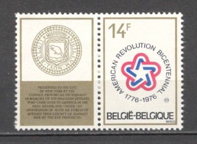 Belgia.1976 200 ani Independenta SUA-cu vigneta MB.181 foto