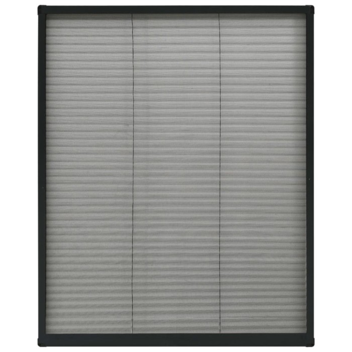 Ecran insecte pentru ferestre, antracit, 80x100 cm, aluminiu