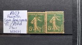 1907 Franta semanat.Y.T.137d-MNH, Stampilat