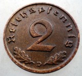 2.923 GERMANIA 2 REICHSPFENNIG 1939 D, Europa, Bronz