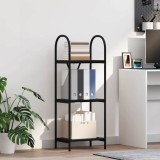 VidaXL Raft pentru cărți Stejar negru 40 x 30 x 109 cm Lemn compozit