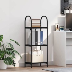 vidaXL Raft pentru cărți Stejar negru 40 x 30 x 109 cm Lemn compozit 879935
