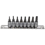 Topmaster 330149 - Set capete chei tubulare 8-40 mm patrat 1/4 inch 8 bucati