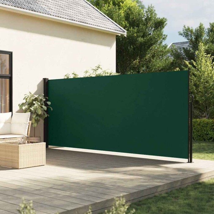 Copertină laterală retractabilă, verde &icirc;nchis, 170x300 cm