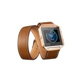 Bratara Infinity din piele ecologica pentru Fitbit Blaze fara carcasa-Culoare Maro