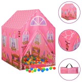 Cumpara ieftin Cort de joaca pentru copii cu 250 bile, roz, 69x94x104 cm