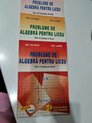 Probleme de algebra pentru liceu, vol. I, II, III foto