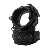 Catuse Rosy Wrist Deluxe din Poliuretan si Metal, Captusite, cu Lant, Negre, Universale
