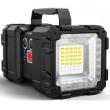 Lanterna multifunctionala, reincarcabila, power bank, 800lm, 7 moduri de luminare la 2 capete, negru Household NewTrend, Oem