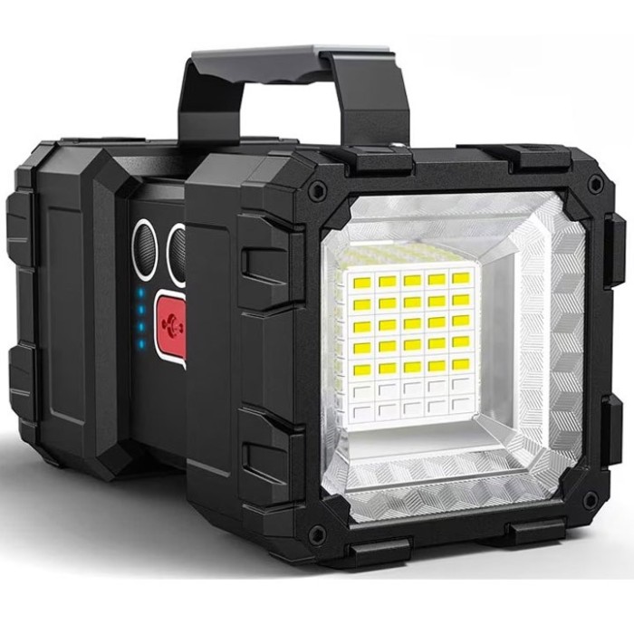 Lanterna multifunctionala, reincarcabila, power bank, 800lm, 7 moduri de luminare la 2 capete, negru Household NewTrend