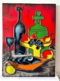 Placa de perete, decoratiune din ceramica glazurată