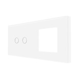 Panou Intrerupator Dublu cu Touch si Priza Simpla Din Sticla LUXION SmartElectro IntelligentHouse