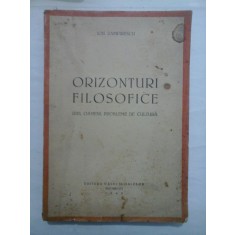 ORIZONTURI FILOZOFICE - ION ZAMFIRESCU