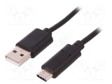 Cablu USB 2.0 QOLTEC 1,5m USB A la USB C