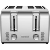 Prajitor de paine Heinner HTP-4S1500SS, 1500 W, 4 felii, 7 trepte prajire, Decongelare, Reincalzire, Argintiu