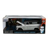 Set masina 1957 Chevy Suburban si Figurina Frankenstein, metalica, scara 1:24, Simba