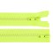 Fermoar plastic detasabil Crisalida, 2 cursoare, lungime 70 cm, Galben neon